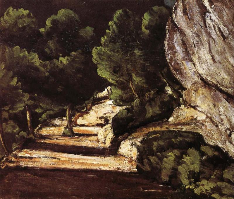 Paul Cezanne path through the woods oil painting picture